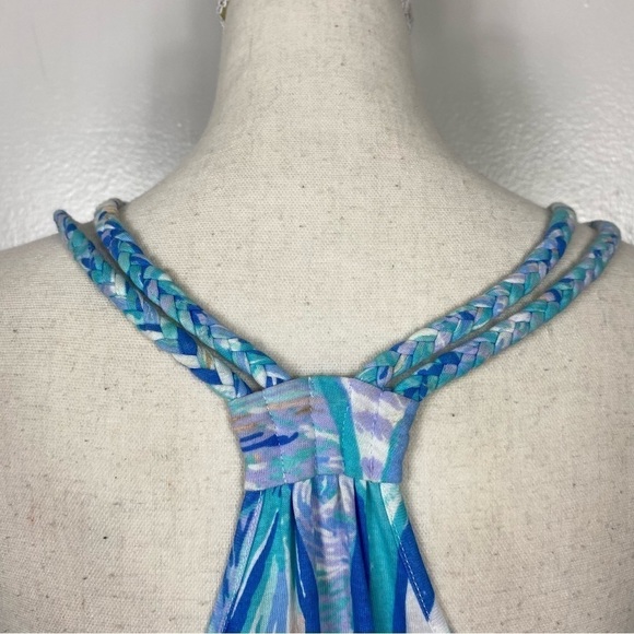 Lilly Pulitzer Aleida Tank Tunic Top Light blue Verbena Aboat Time sailboats - Picture 14 of 16